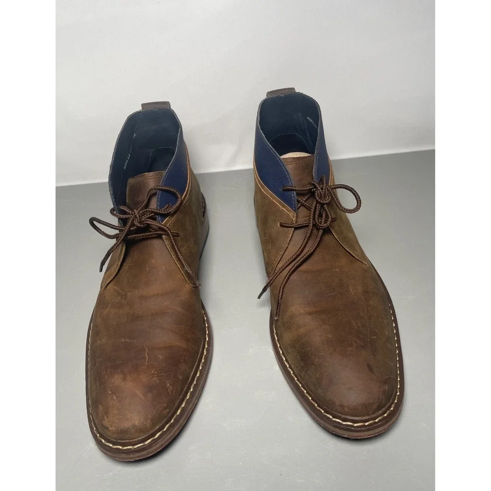Cole Haan Colton Chukka Brown Leather Boots C11771 Men's 9 M